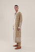 Long reversible jacquard coat